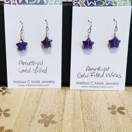 Amethyst Star Earrings - Image 3