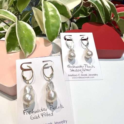 Freshwater Pearl Leverback Earrings