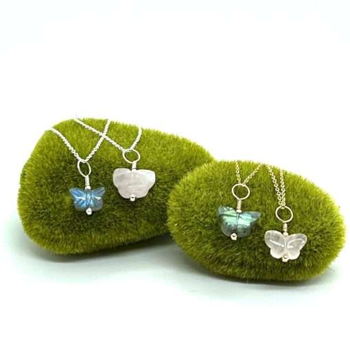 Gemstone Butterfly Necklaces