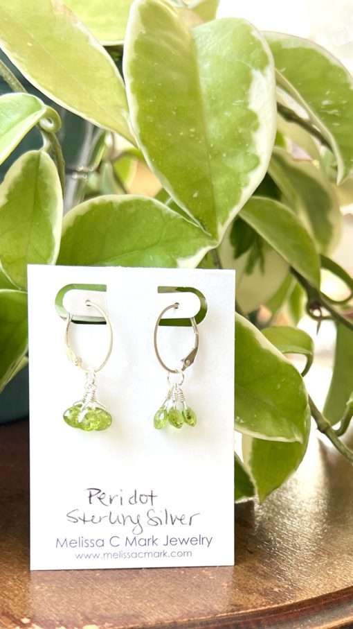 Peridot Triplet Drop Earrings - Image 2