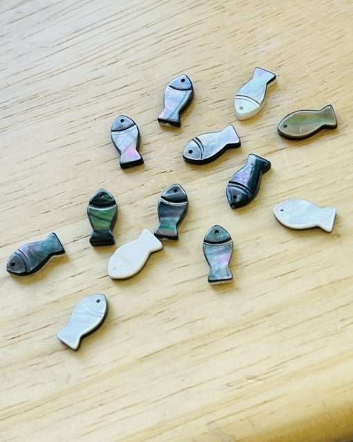 Star-Fish! Abalone & Hematite Necklace and Earrings - Image 4