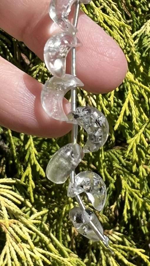 Herkimer Diamond Crescent Moon Necklace - Image 2