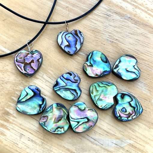 Rainbow Shell Heart Necklace - Image 2