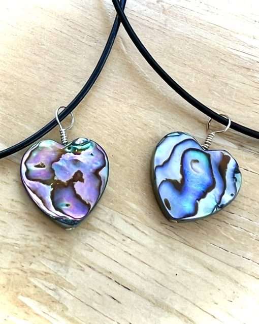 Rainbow Shell Heart Necklace